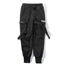 Load image into Gallery viewer, 2019 Hip Hop Boy Multi-Bolsillo cintura elástica diseño Harem Pantalones Hombre Streetwear Punk Casual pantalones Jogger hombre baile pantalón negro